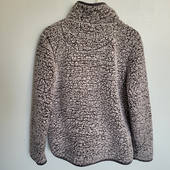 Thread and Supply Sherpa Fleece Quarter Zip Pullover Gray Womens Small - Picture 2 of 13